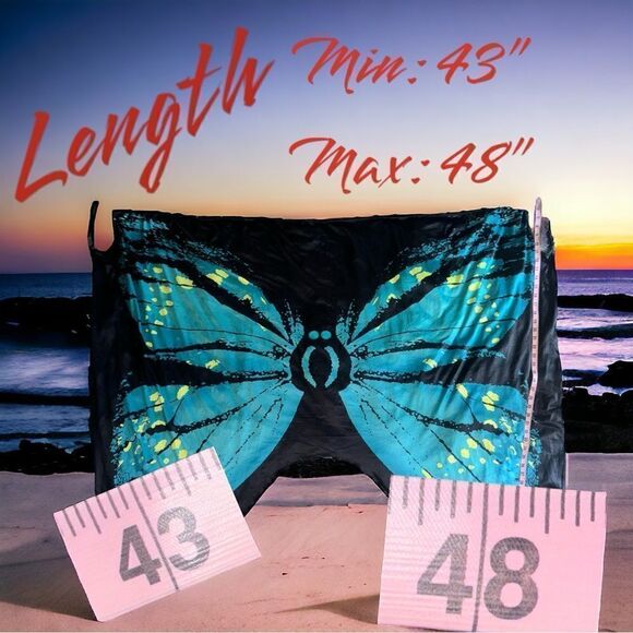 Butterfly Wrap Around Dress l MIDI l Adjustable straps l XL l NWOT - Picture 3 of 9